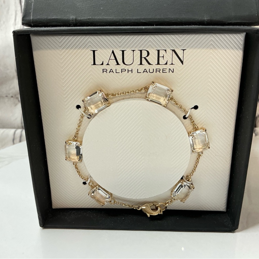 🐘🐘💓 Lauren Ralph Lauren Squared Stone Bracelet - Picture 6 of 10